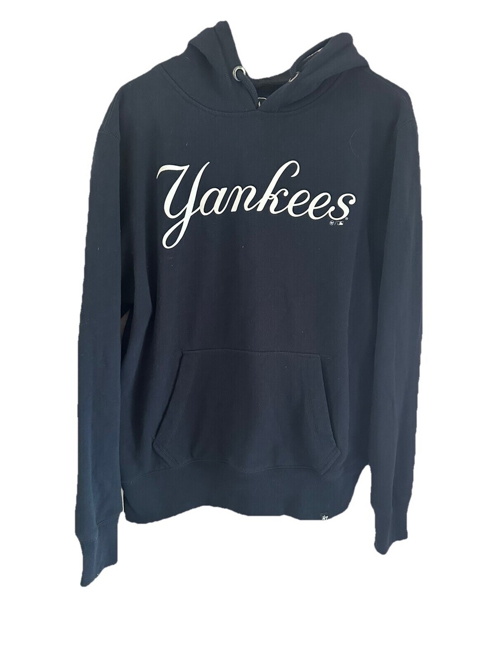 New York Yankees 47 Brand Cursive Font MLB Hoodie Size Small $75 MSRP